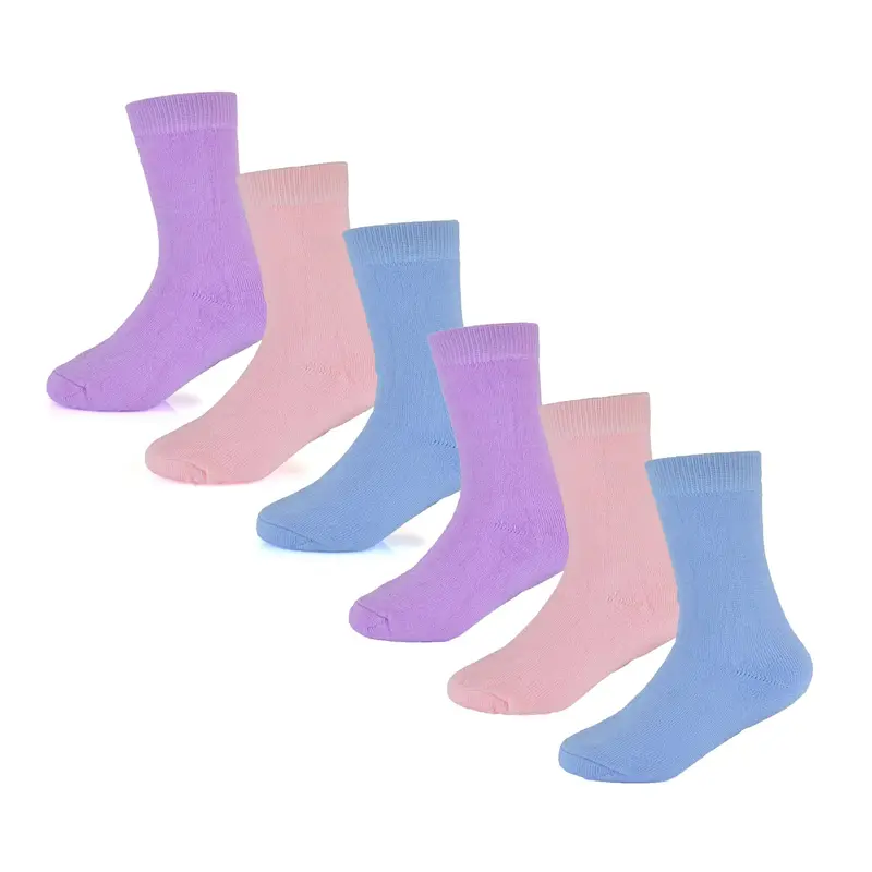 6 Pack Kids Thermal Socks Boys Girls Winter Boot Socks Non-Slip Cushioned Warm Durable Footwear Assorted Colors Sizes 4-13 Years by Heatwave Thermalwear 5