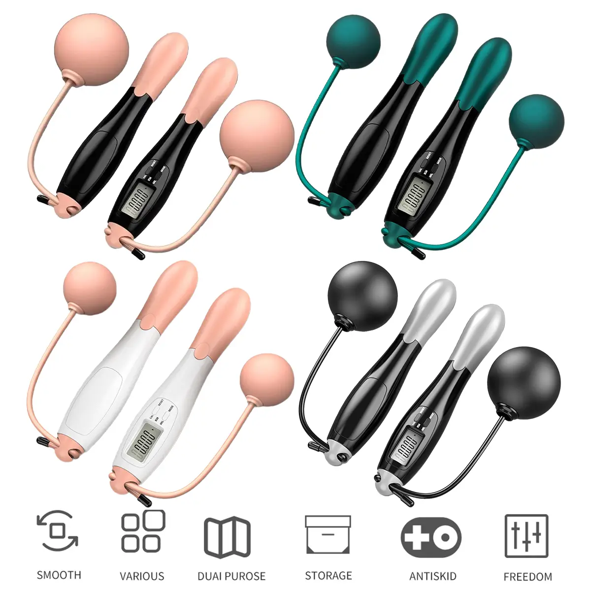 New Professional Cordless Jump Ropes Smart Digital Wireless Skip Fitness Jumping