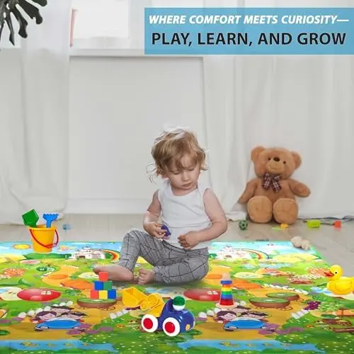 2 Sided 200X180cm Kids Crawling Educational Game Soft Foam Picnic Carpet Play Mat fisher price  monkey  playmat 2