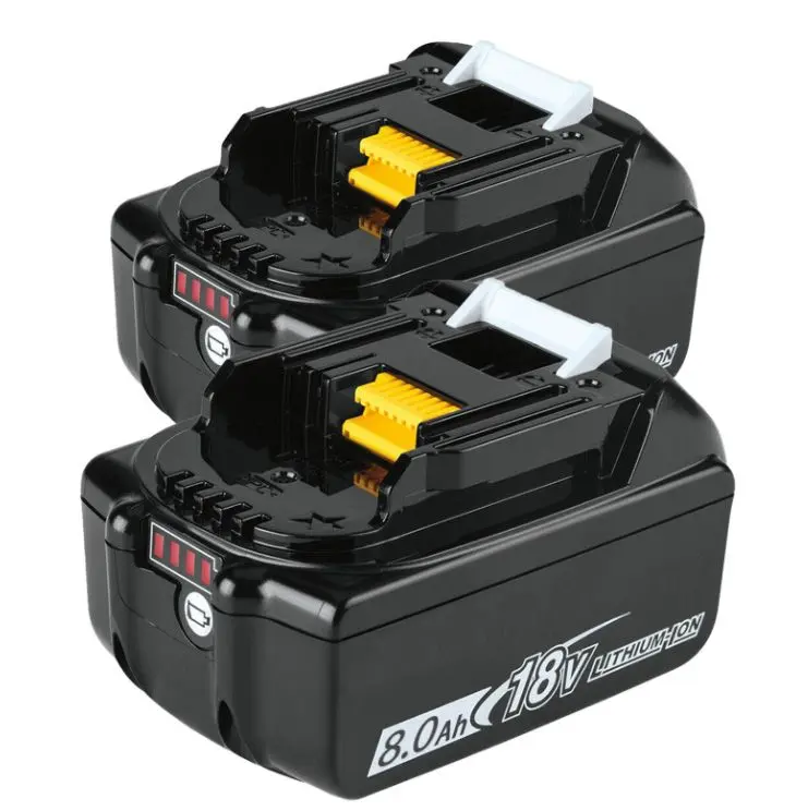 1/2/4/8 Packs Battery Replacement for 18V Makita Battery 8.0Ah, BL1850B BL1860B for Power tool DHP481Z, DHP458Z, DRT50ZJ, DSP600ZJ, DGA454Z, DJR187Z LXT-400 with LED Indicator Tool battery