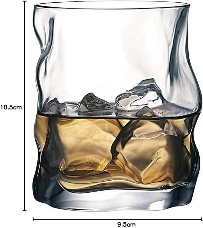 Bormioli Rocco Sorgente Whisky Glasses 420ml Unique Design (6 Glasses) 1