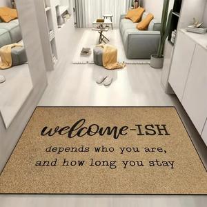 Letter Pattern Non-slip Door Mat, Halloween Decor Modern Simple Floor Mat, Decorative Rug for Home Living Room Bedroom Kitchen