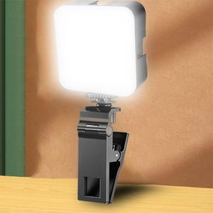 Portable Selfie Light Clip for Smartphone, Clip-on Pocket Cellphone Selfie Fill Light with Tripod Stand, Universal Selfie Ring Light Clip for Mobile Phone, Lights for iPhone, Laptop & Tablet, Selfie Accessories(Batteries need to be purchased separately)