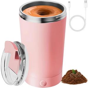 Electric Self Stirring Mug, 1 Count 13.5oz/400ml Electric Touch Sensing Stirring Cup, Rechargeable Portable Self Mixing Cup for Protein Powder, Milk & Hot Chocolate
