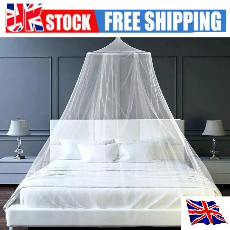 Dome Mosquito Net Canopy Fly Insect Protect For Double King Bed 9m x 2.5m UKK 4