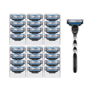 Men's Manual Razor Set, 1 Count Razor Holder & Blades, Razors for Men, Professional Manual Razor Set for Men, Shaving Tool for Daily Use