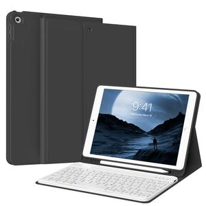 Tablet Case with Detachable Keyboard, 1 Count Tablet Protective Cover with Pencil Holder, Tablet & Computer Accessories Compatible with iPad