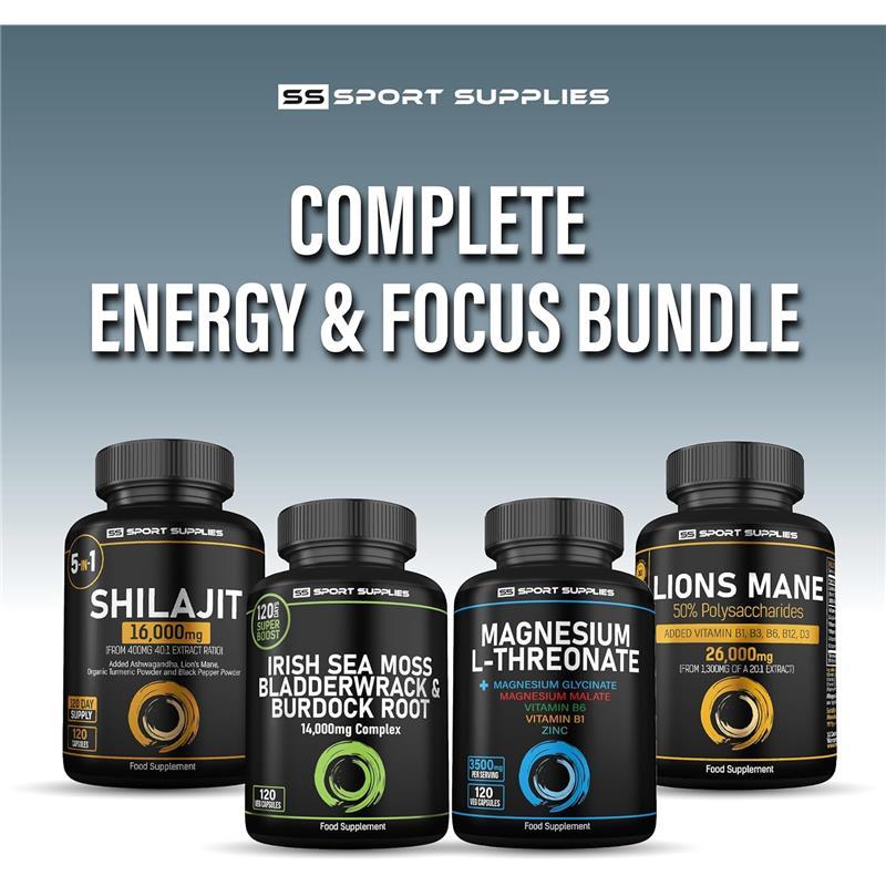 Shilajit Capsules 16,000mg - 120 Days Supply - 60% Fulvic Acid - Ashwagandha, Lions Mane, Turmeric & Black Pepper 3
