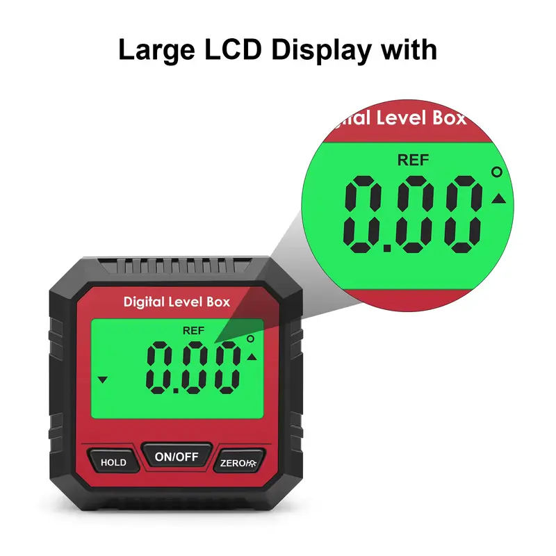 Mini Digital Level Box Angle Gauge Magnetic Protractor Inclinometer 360 Degree Woodworking Precision Backlight Measure Tool 5