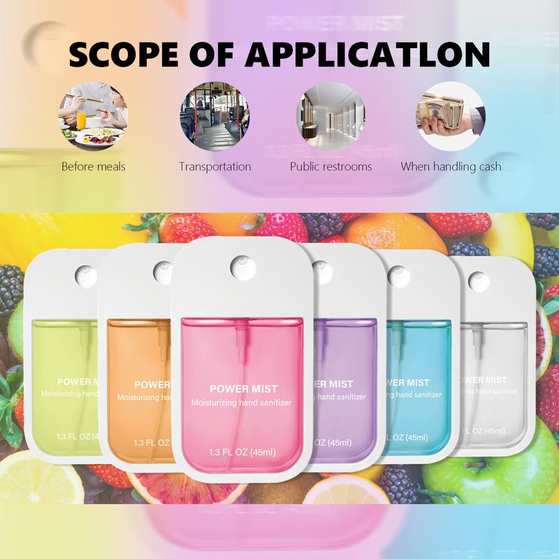 Product Introduction of Portable Travel Hand Sanitizer Spray, Moisturizing Fruit Plant Scented Hand Sanitizer, Fragrance Hand Cleaning Products for Women & Girls, Mini Travel Products 17