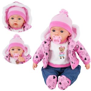 BiBi Doll "Pinky" Lifelike Large Size 20" Soft Bodied Baby Doll Girl With Neon Pink Design, Dummy & Sounds Toy Doll for Ages 18 Months +