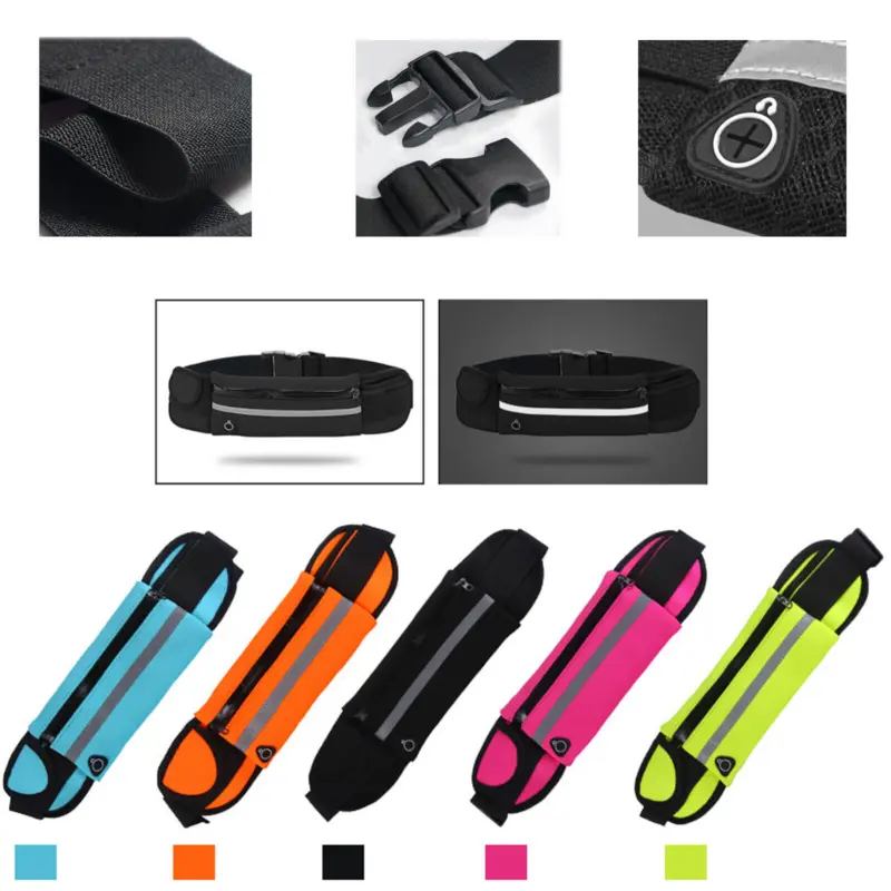 Running Belt Unisex Sports Jogging Phone Keys Mobile Money Bum Bag Waist Travel 1