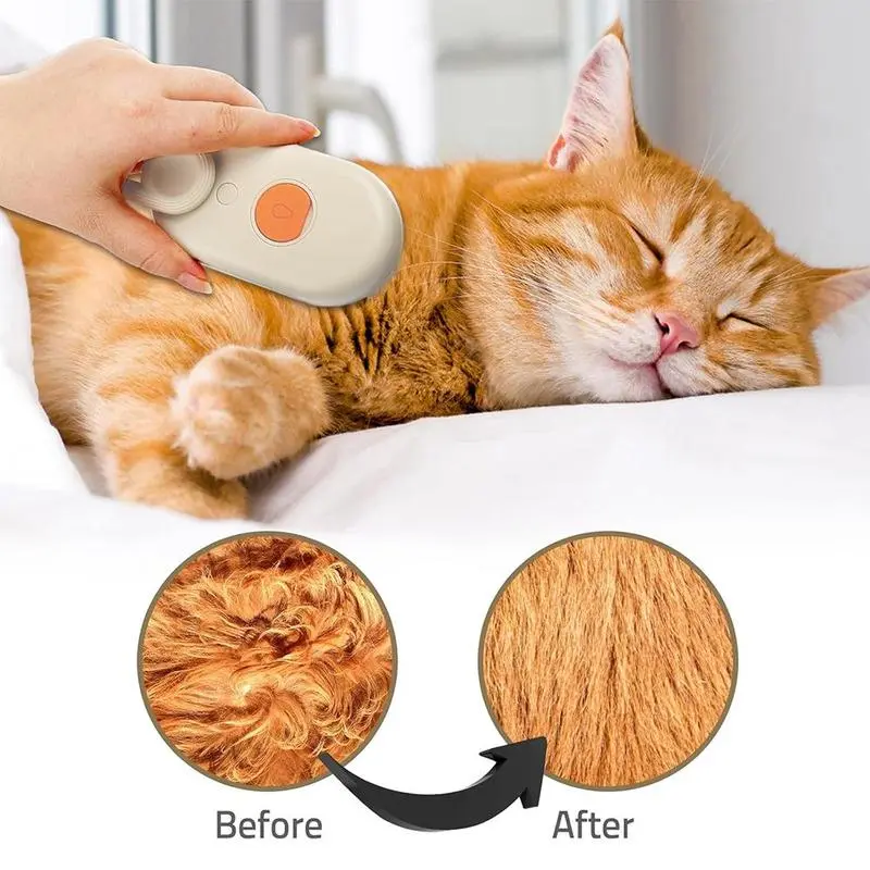 Cat Spray Comb, 3-in-1 Cat Spray Cleaner, Silicone Massage Combing Brush, Pet Hair Clean Brush Comb, Suitable for Cats and Dogs, Pet Products 5