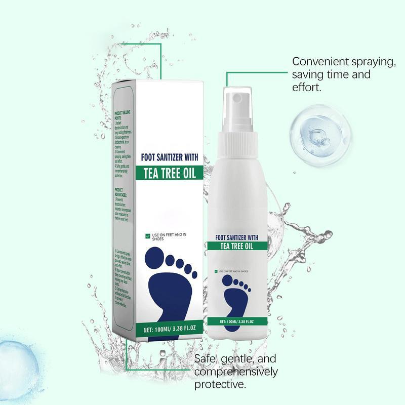 Foot Spray with Tea Tree Oil, Foot Care Dry Feet Plantar Moisturizing Deodorant, Advanced Foot and Nail Spray Moisture Moisturizer 6