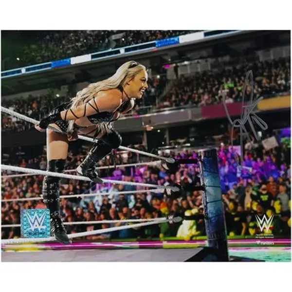 Liv Morgan WWE Autographed Fanatics Authentic Leaning On The Ropes Poster 0