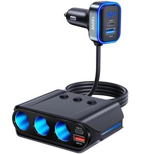 7 in 1 Car Charger, 180W Car Charger with Dual PD 36W/QC3.0 Super Fast Charging, Independent Switch & LED Voltage Display, Car Electrical Appliances, Car Gadgets