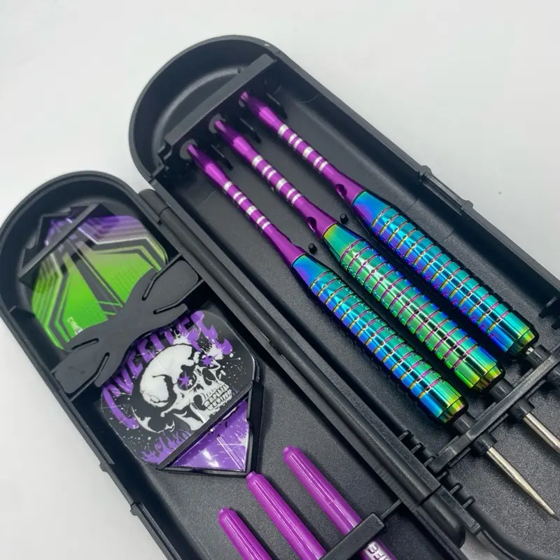 Black Plastic Case Cyeelife 23g professional Set in steel tip shafts and flights