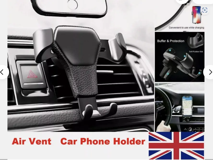 UK Universal Mobile Car Phone Holder Air Vent Gravity Design Mount Cradle Stand