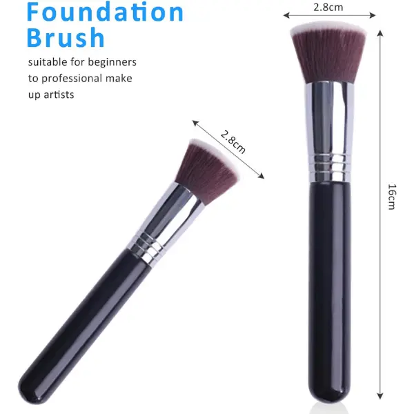 Flat Top Kabuki Foundation Makeup Brush – Perfect for Blending Liquid, Cream, Concealer, Powder & Flawless Cosmetic Application makeup brush 1