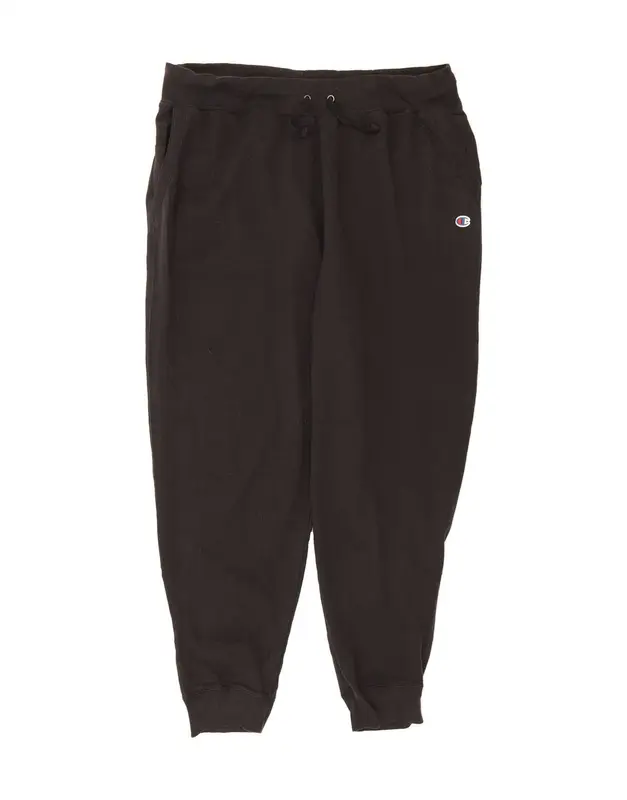 Pre-Owned Vintage CHAMPION Mens Tracksuit Trousers Joggers 3XL Black Polyester 0
