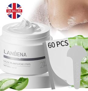 Lanbena Nose Plants Pore Strips 60 Pcs Nose Mask Strips Papers Sheets Skincare