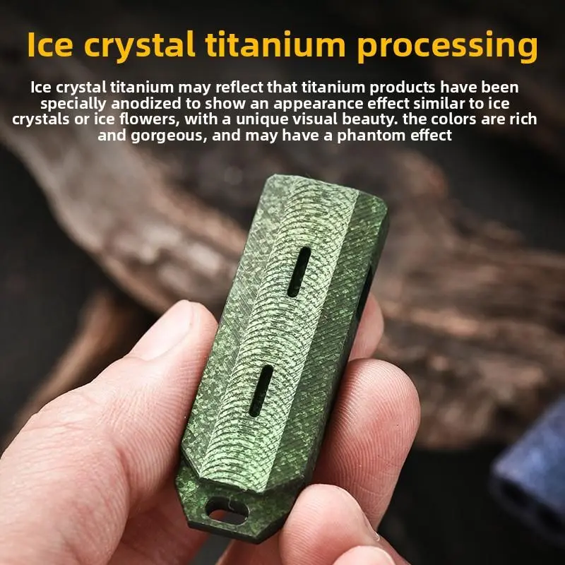 Portable Outdoor Basketball Referee Whistle - Ice Crystal New Pendant - Coach Double Tube Whistle - Titanium Whistle 3