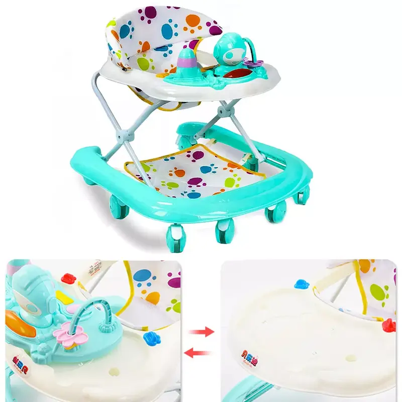 Baby Walker Bouncer First Steps Push Along Activity Music Ride On Car Melody 2