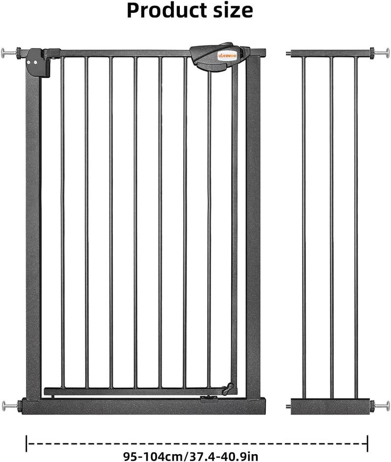 Product Introduction of Baby Gate for Doors and Stairs – 100cm Height, Safety Pet Gate with Automatic Closure & Triple Locking 25