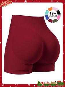 Seamless Shorts for Women, 1-5 Pack Invisable Scrunch Butt Lifting Gym Seamless Booty Biker Shorts, Breathable Comfortable High Stretch Skinny Shorts, Gym Shorts, Ladies Sportswear for Indoor Outdoor Wear