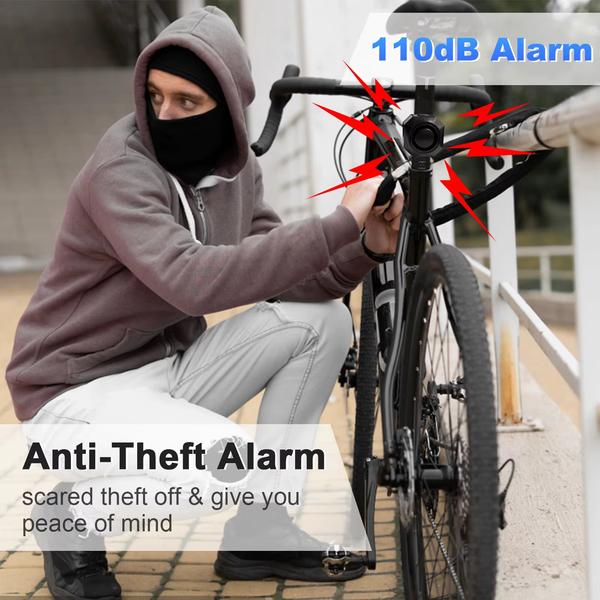 Wireless Bike Vibration Alarm USB Charging Remote Control Burglar Motorcycle Bike Security Detector System Bicycle Alarm 5