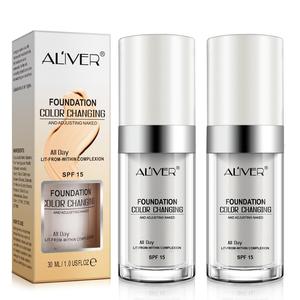Color Changing Liquid Foundation, Moisturizing Concealer Foundation, Long Lasting Makeup Primer, Full Coverage Flawless Makeup Cream