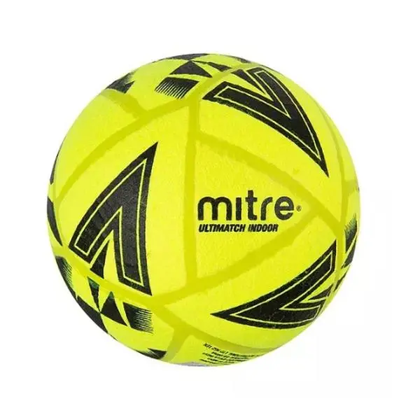 "Mitre Ultimatch Indoor Football – Yellow Cyclone Soccer Ball – Ideal for Recreation & Training – Perfect for Indoor Matches, School Sports, Clubs & Skill Practice – Durable & High Grip Design" 0