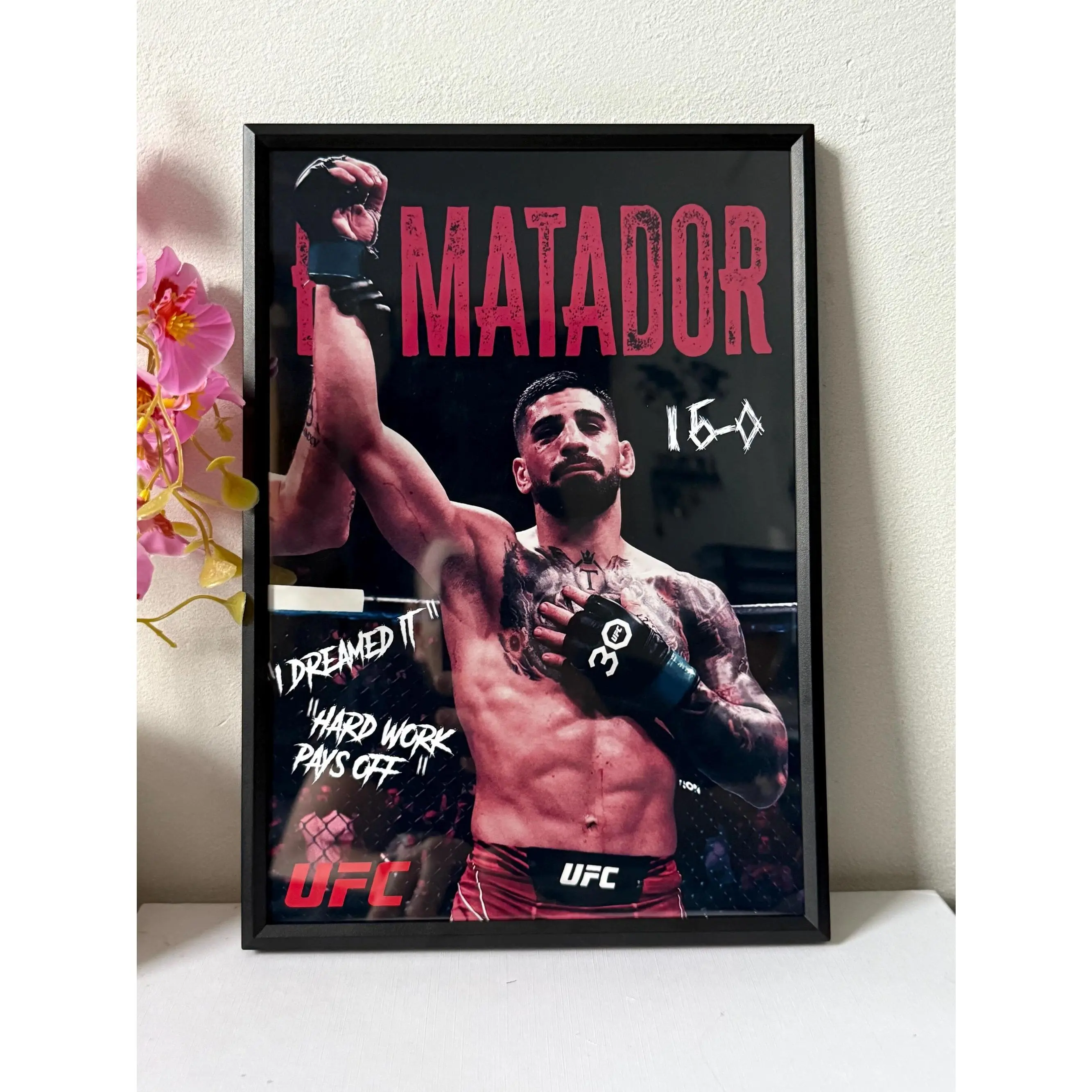 Ilia Topuria El Matador UFC Fighter Poster Unframe Home decor Room Decor Vintage Retro Print High Quality Print Wall Art MMA Ilia, Unframe