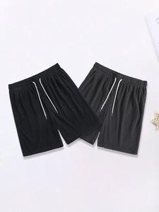 Men's Solid Color Shorts, Loose Casual Comfy Breathable Shorts for Summer, Men's Bottoms for Daily Wear