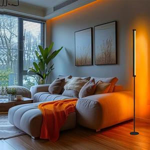 LED Corner Floor Light, 1/2 Counts USB Powered Adjustable Height LED Ambient Light with Remote Control, Modern Decorative Light for Home Living Room Bedroom Office, LED Lights Bedroom, Lighting