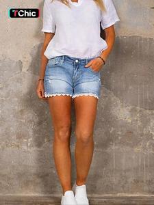 Women's Denim Shorts, Casual Fashion Shorts for Summer, Women's Bottoms for Daily Wear, Jean