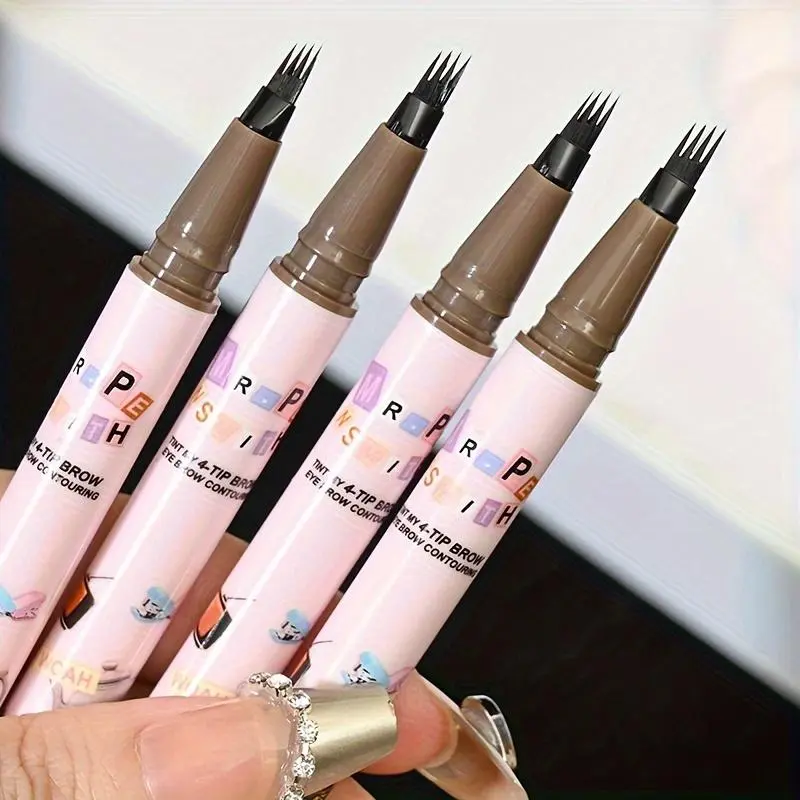 One Waterproof And Quick-Drying Eyebrow Pencil, Resistant to Smudging, Fills in Sparse Eyebrows, Enhances Brow Color, Available in Four Shades. Makeup Cosmetic
