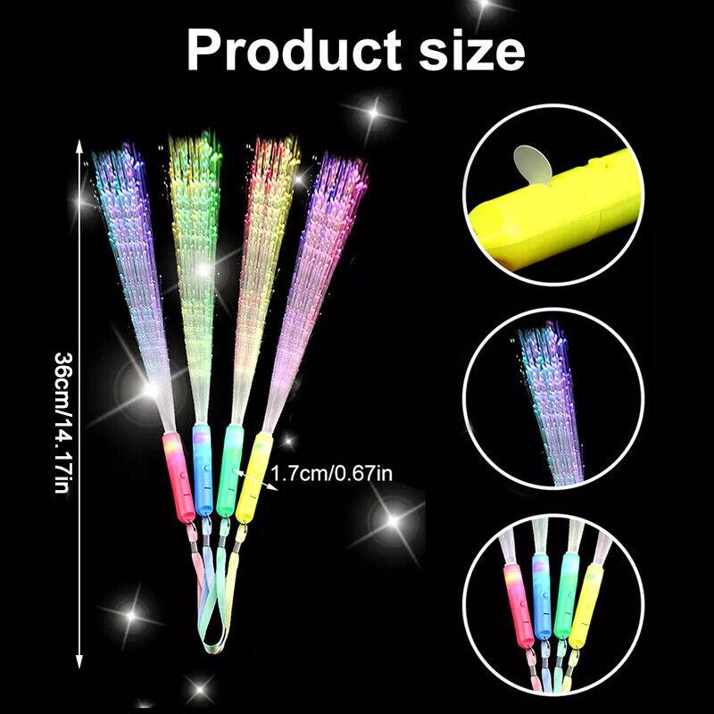 Product Introduction of 10Pcs Flashing Glow Sticks LED Wands Party Rave Light Up Sticks Kids Toys UK 8