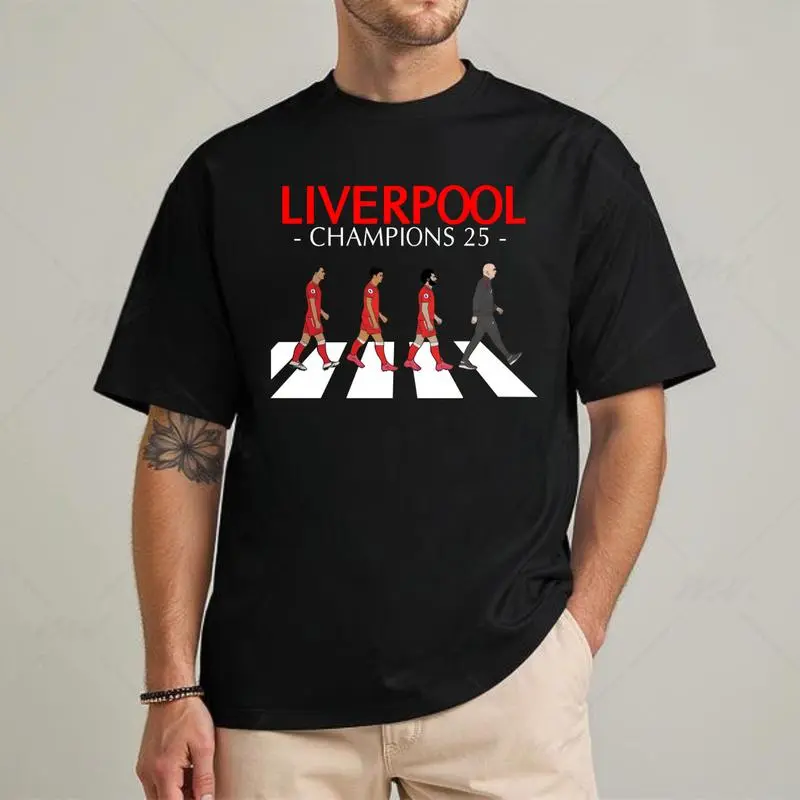 Liverpool FC 2025 Premier League Champions T-Shirt, The Road to Design Champion, Football Fan Gifts Liverpool Players 4