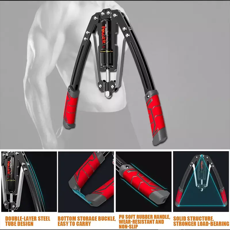 Hydraulic Chest Expander with 22-440lbs Resistance for Upper Body Exercise 4