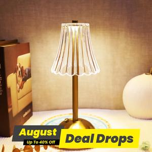 Vintage Desk Lamp With Touch Sensor, USB Rechargeable Bedroom Night Light, 3-color Dimming Desk Light For Home Decor, Modern Mood Lighting, Design