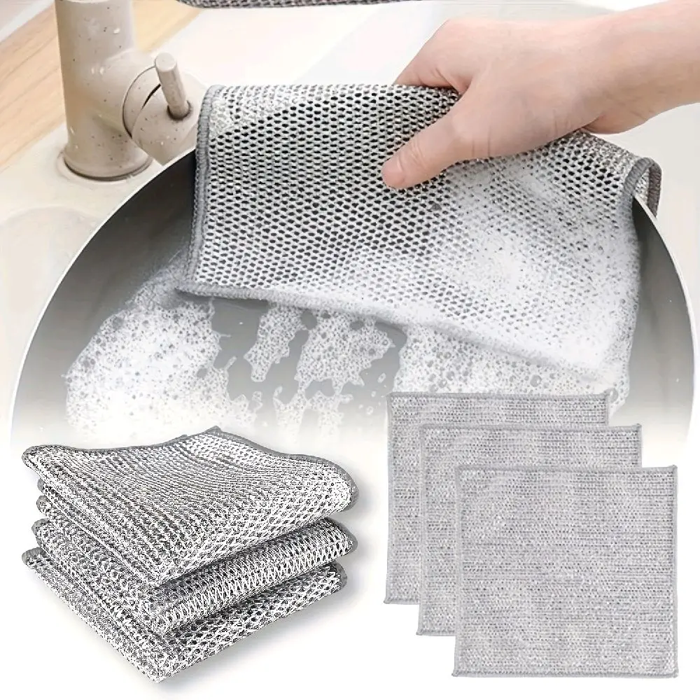 10 Pieces Magic Scrub Cloth – Effortless, Scratch-Free Cleaning for Every Surface  Metal Sponges
