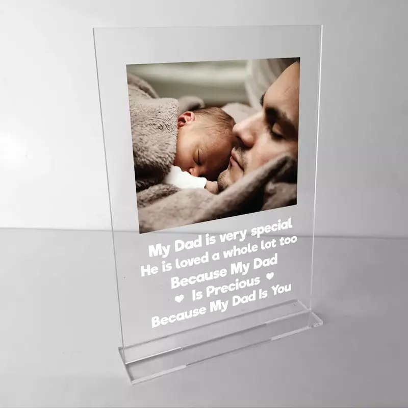 Dad Gifts From Son Daughter Personalised Photo Plaque Fathers Day Gifts Birthday 5