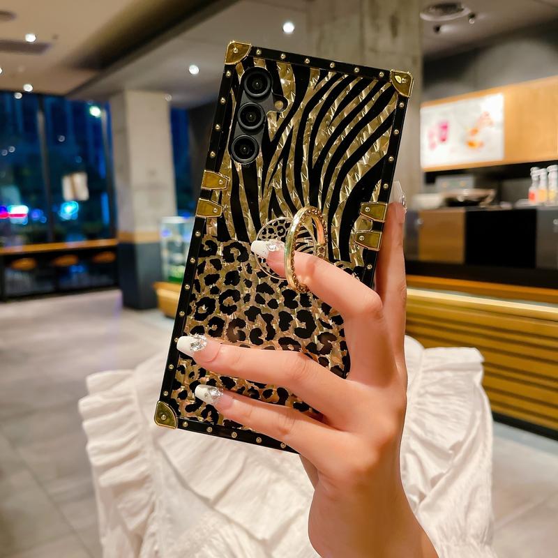 [Glitter Phone Case] Glitter Phone Case | Fashionable Leopard Print for Samsung S25 Ultra, S24 Ultra, S25, S24, S23 FE, S22, S21 FE Plus, Note20 Ultra, A16, A55, A15, A35, A25, A36, A56, A14, A54, A53, A52, A23, A32, A33, A34, A24, A13 6