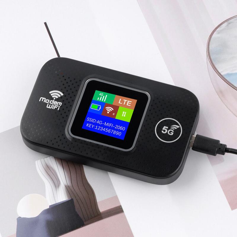 Unlocked 4G LTE LCD Portable Mobile Broadband Wireless WiFi Router MiFi Hotspot 6
