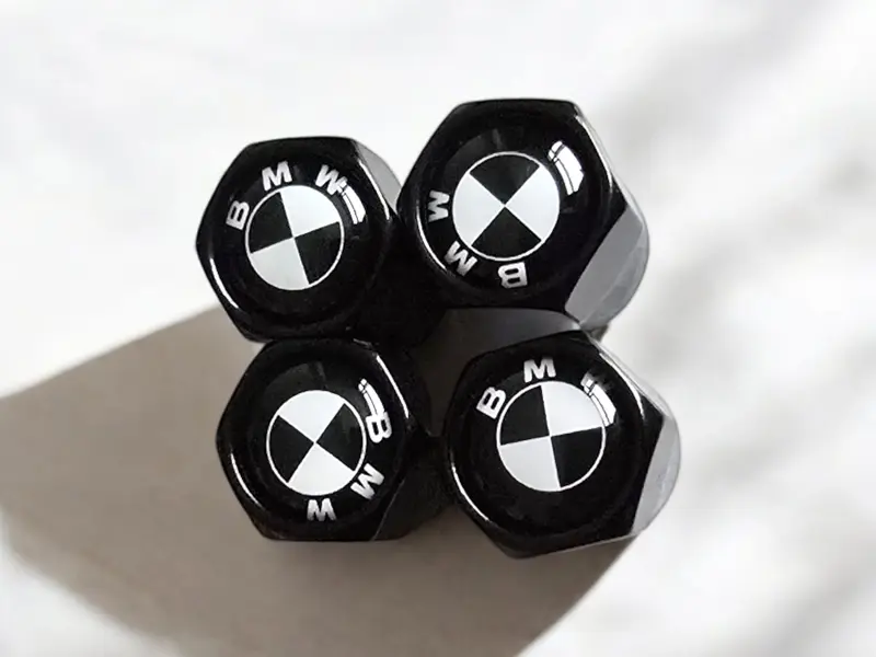 BMW Dust Caps BMW Valve Caps M Sport Black 1, 2, 3, 4, 5, 6 Series Tyre 6