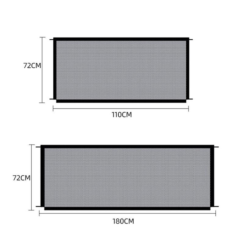 Product Introduction of Gate for Dogs, Portable Folding Safety Stair Gate Safe Guard Isolation Net with Hooks Indoor Pet Dog Mesh Fence, Easy Install Anywhere for Pet Dogs Cats 5