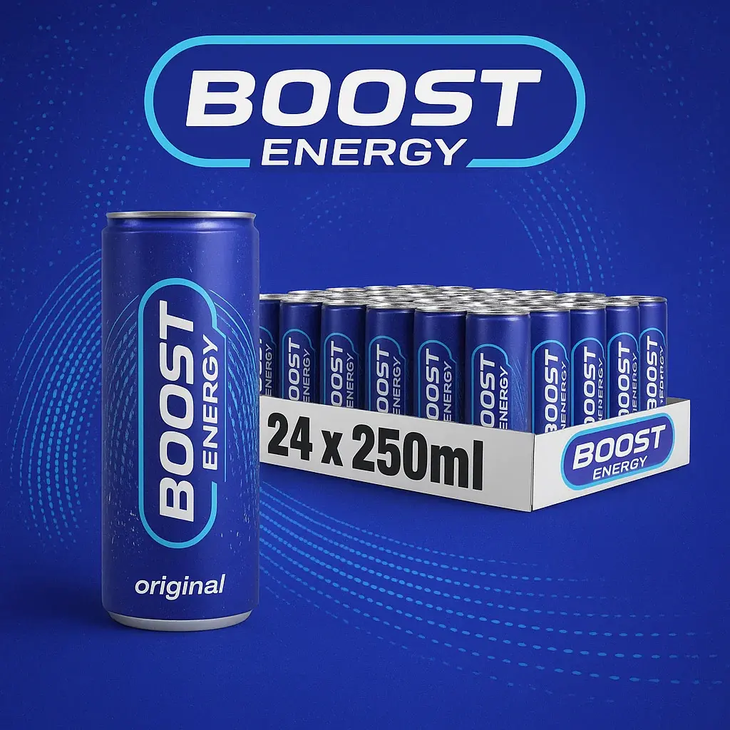 Boost Original Energy Drink, 250ml Cans, Packs of 24 (6 x 4Pk Cans 250ml)