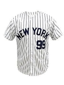 Men's Number & Letter New York Embroidery Baseball Jersey, Casual Breathable V Neck Short Sleeve Baseball Top for Training & Competition, Fashion Men's Sportswear for All Seasons, Jersey Shirts, Apparel Jersey, Jersey Tops, Jersey Tee