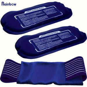 Reusable Hot & Cold Compress Gel Ice Wrap Belt, 3 Counts/set Ice Pack for Joint & Muscle, Rotator Cuff, Knees, Back, Sports Accessories